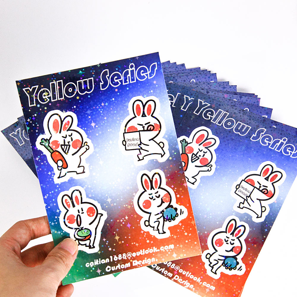 Custom printed kiss cut vinyl stickers