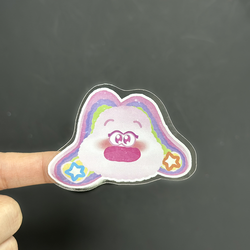 Custom printed glitter vinyl sticker examples