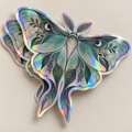 Custom holographic stickers with rainbow reflective finish
